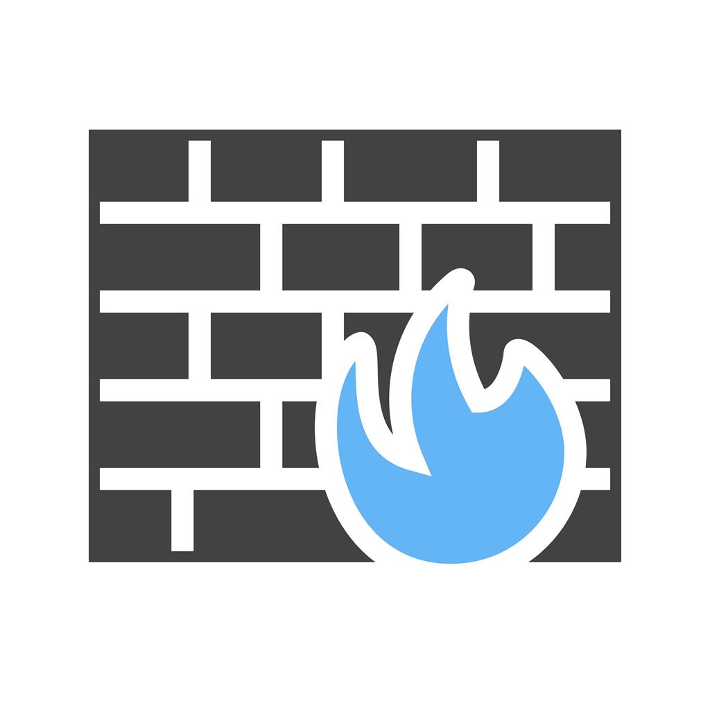 Firewall Blue Black Icon