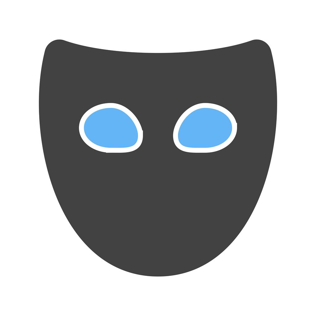 Mask Blue Black Icon