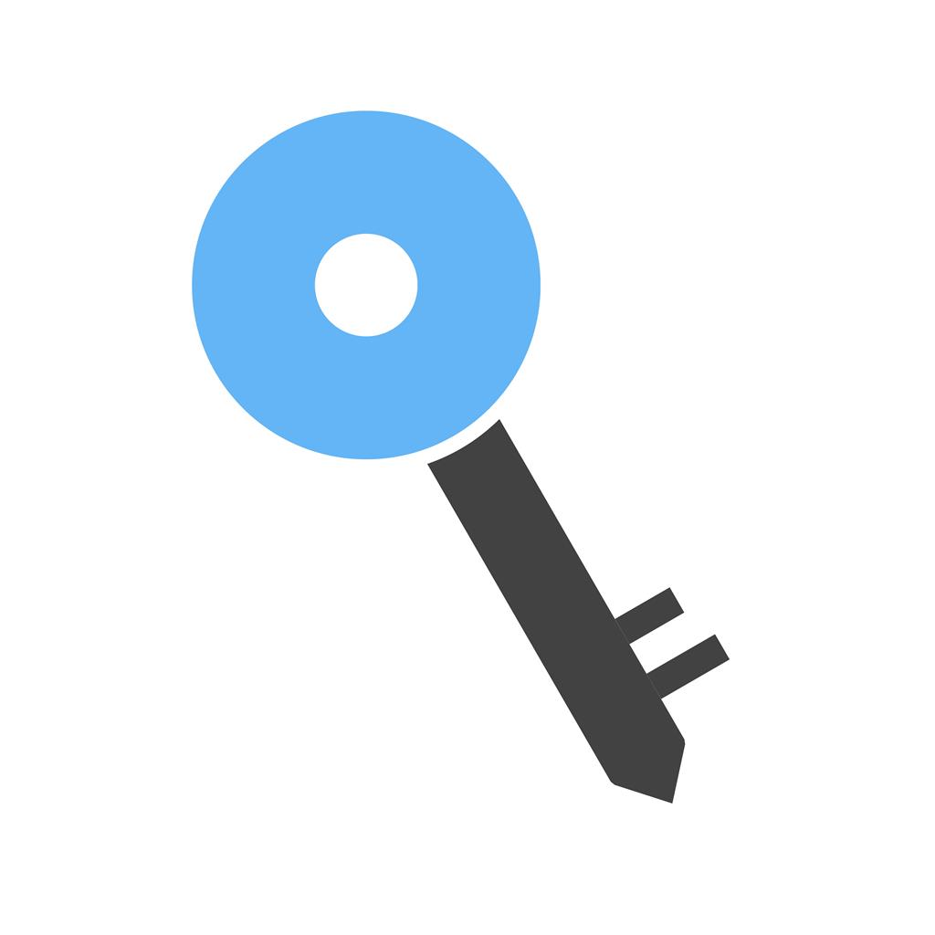 Key I Blue Black Icon