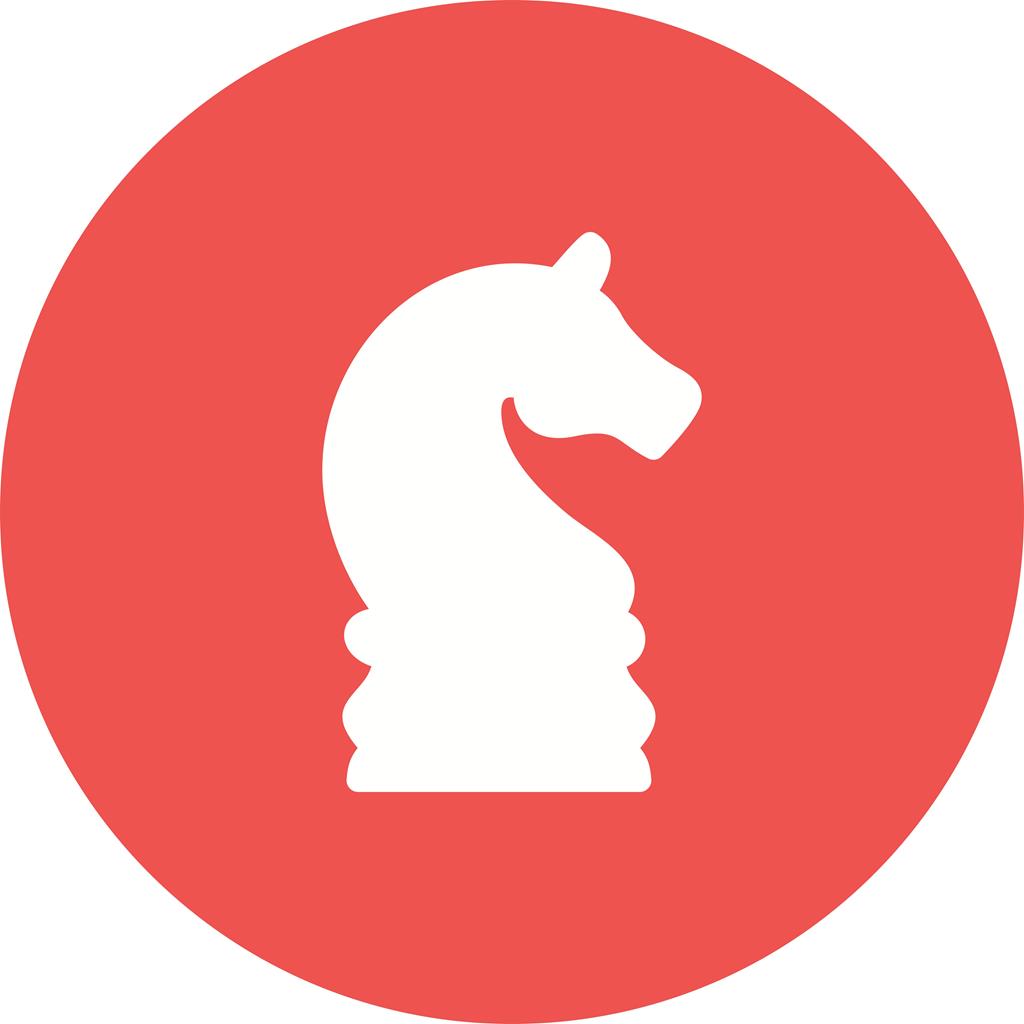 Chess II Flat Round Icon - IconBunny