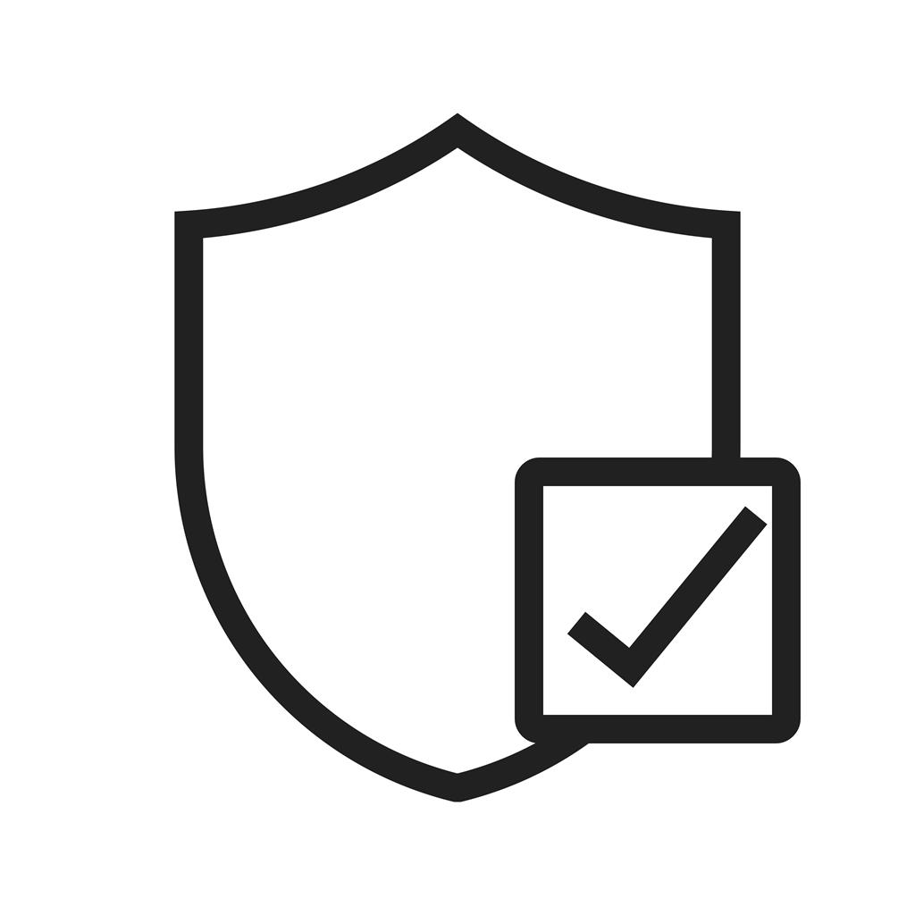 Verified Protection Line Icon