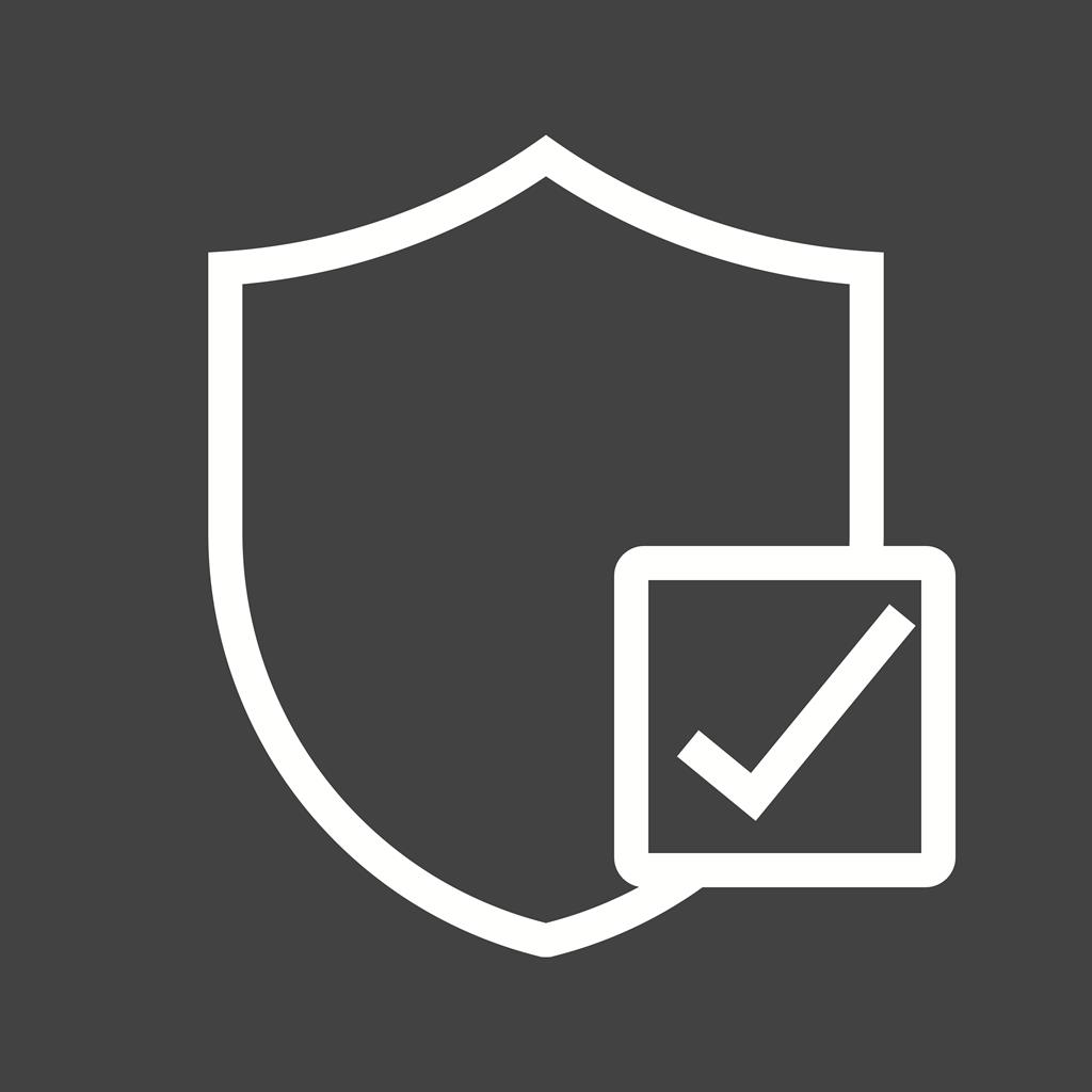 Verified Protection Line Inverted Icon