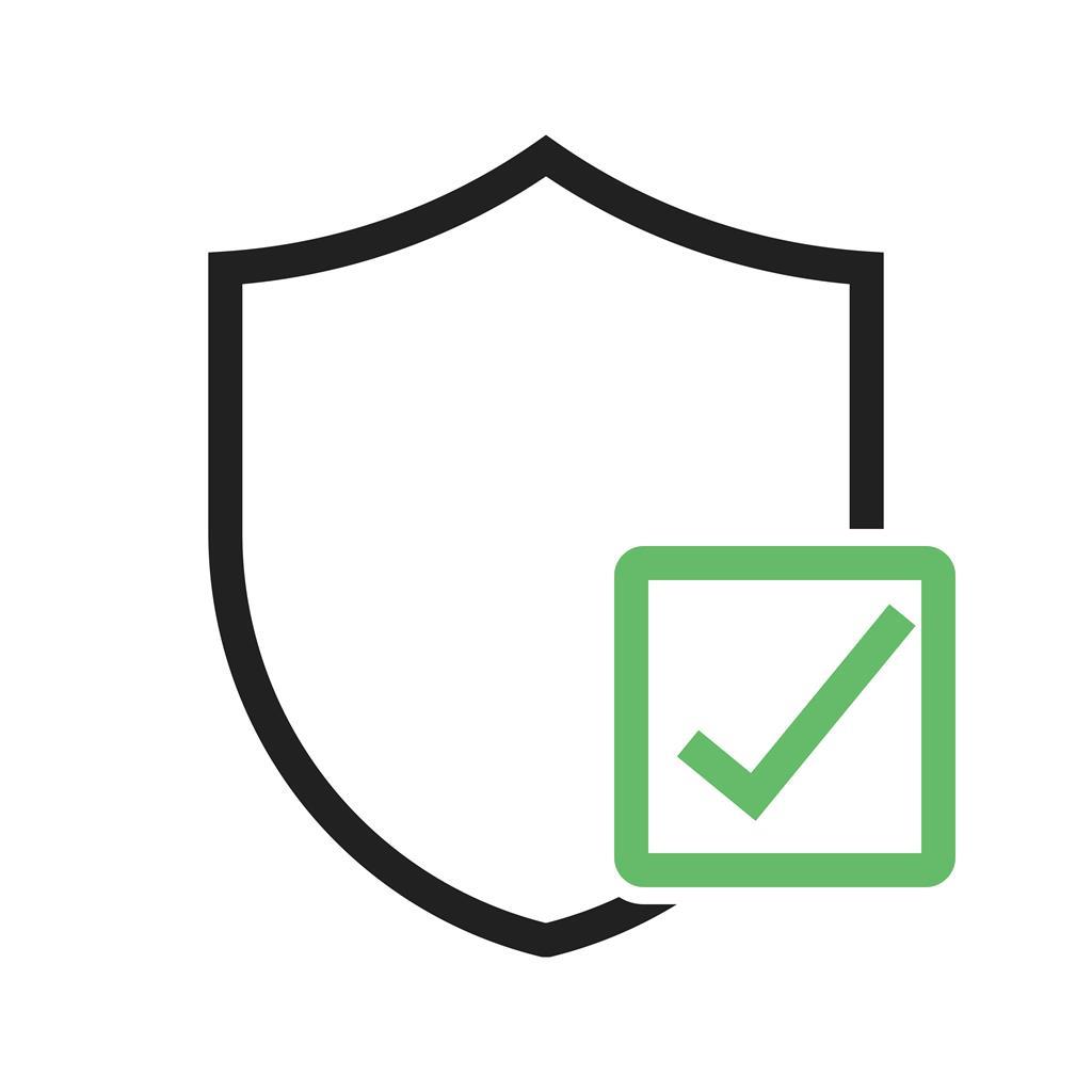 Verified Protection Line Green Black Icon