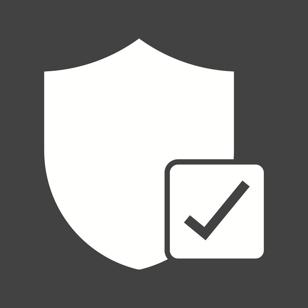 Verified Protection Glyph Inverted Icon