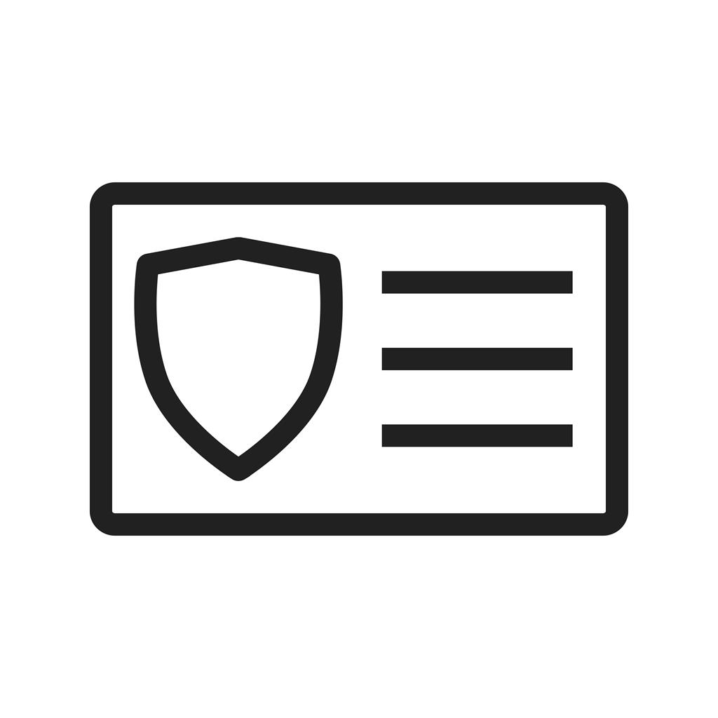 Protected Card Line Icon