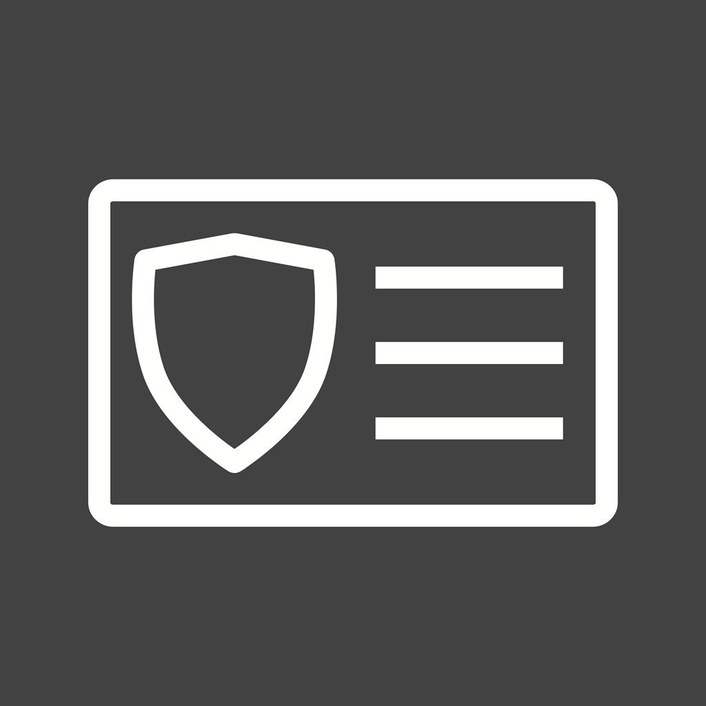 Protected Card Line Inverted Icon