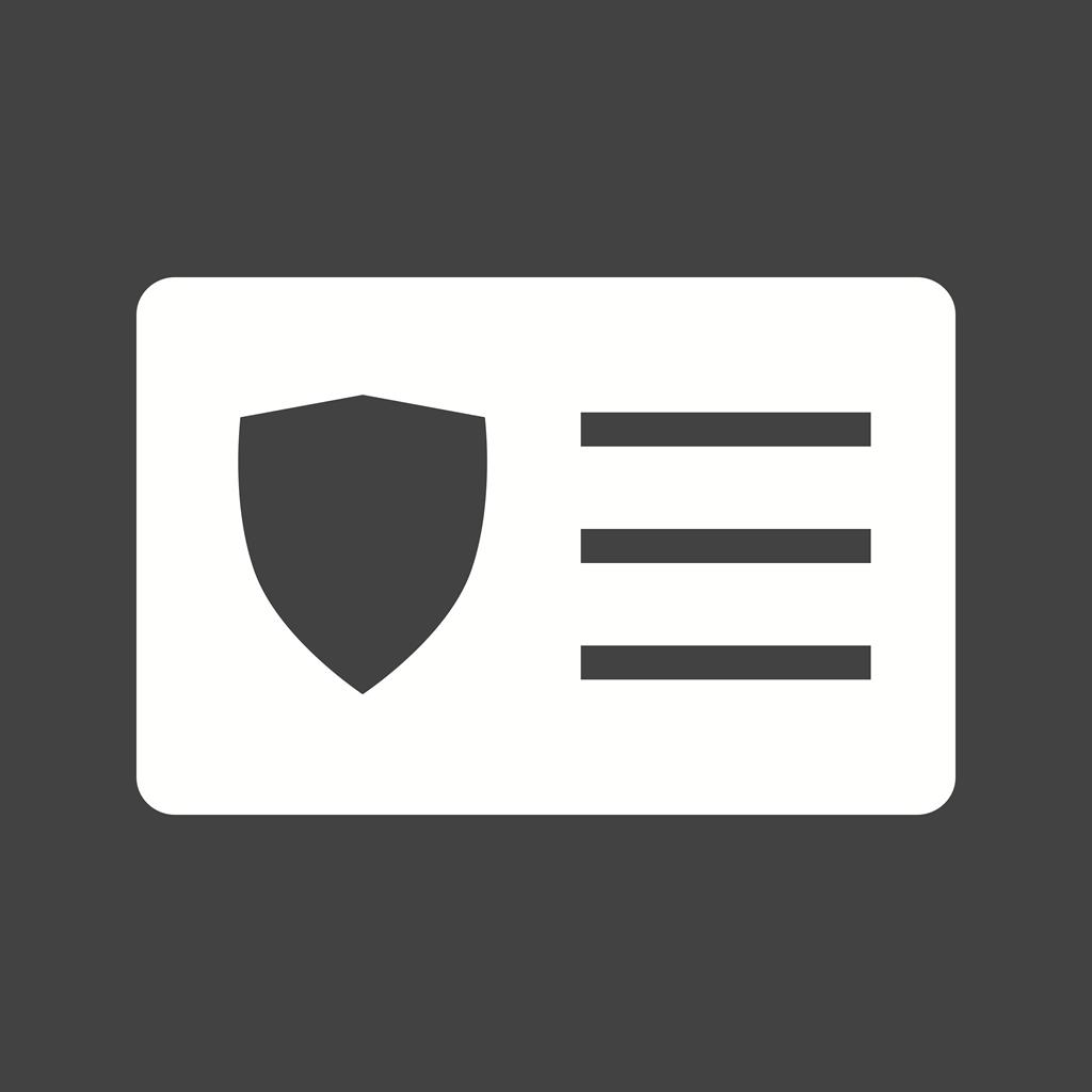 Protected Card Glyph Inverted Icon