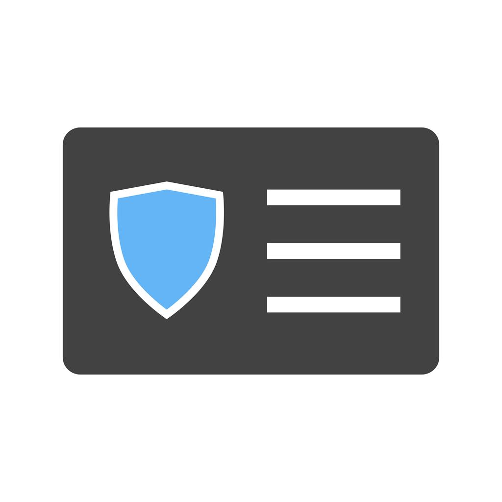 Protected Card Blue Black Icon