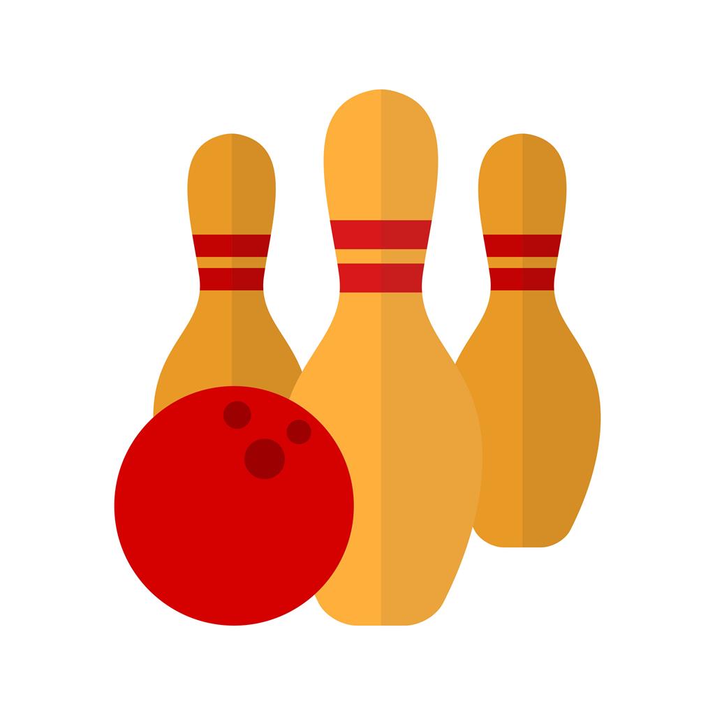 Bowling Flat Multicolor Icon - IconBunny