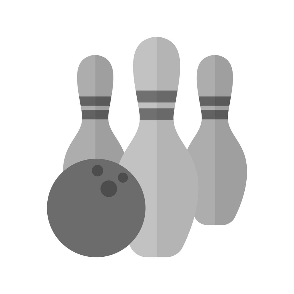 Bowling Greyscale Icon - IconBunny