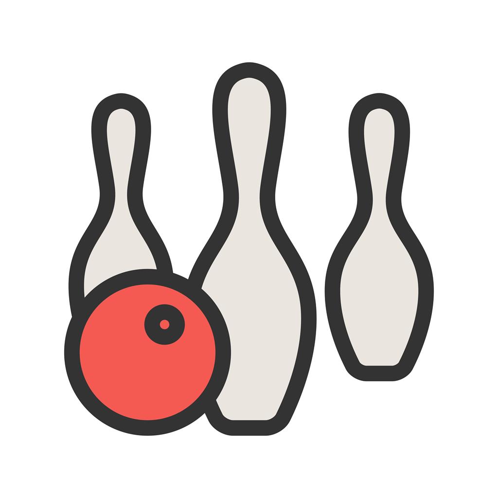 Bowling Line Filled Icon - IconBunny