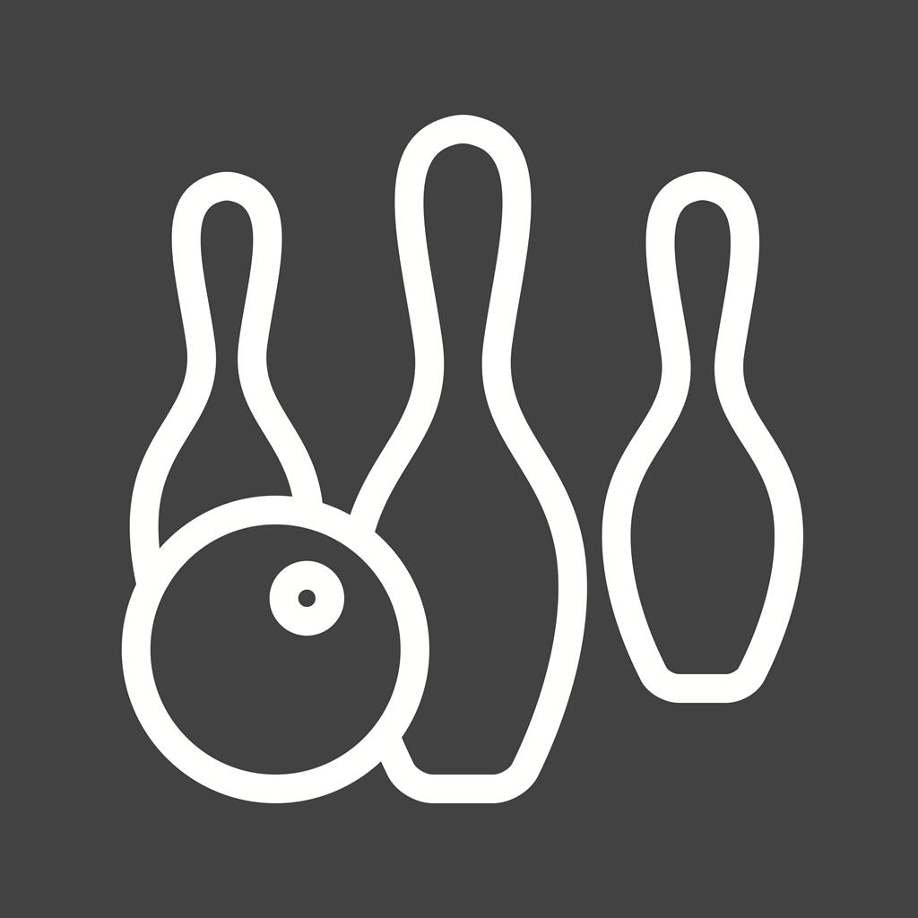 Bowling Line Inverted Icon - IconBunny