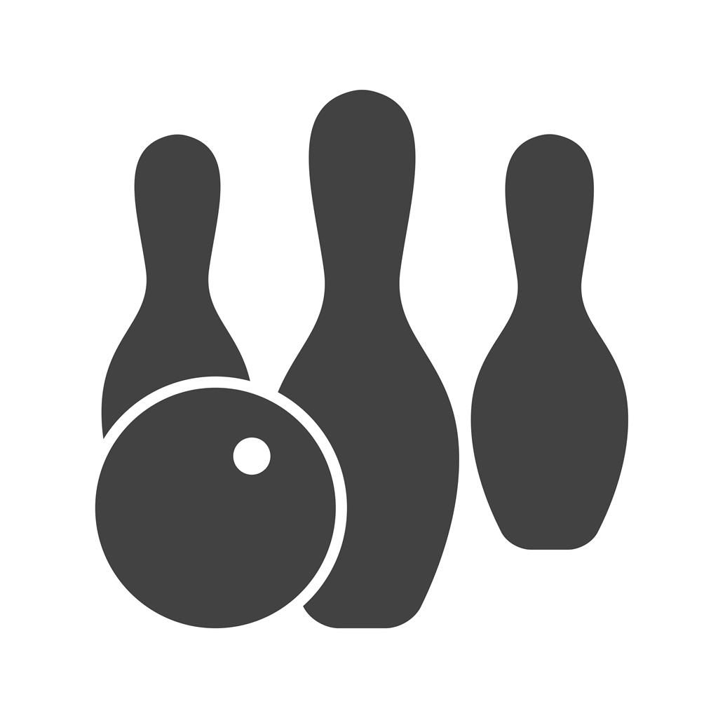 Bowling Glyph Icon - IconBunny