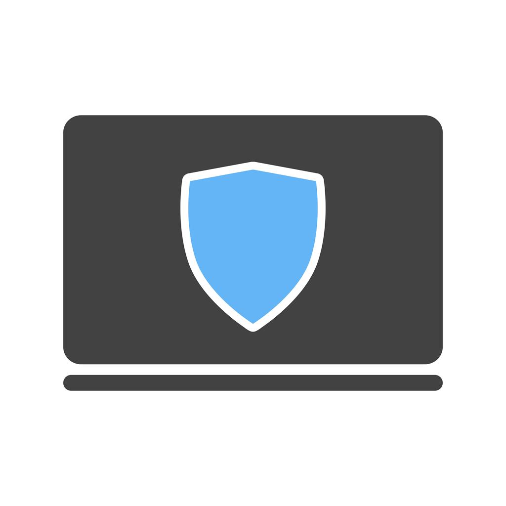 Protected System Blue Black Icon