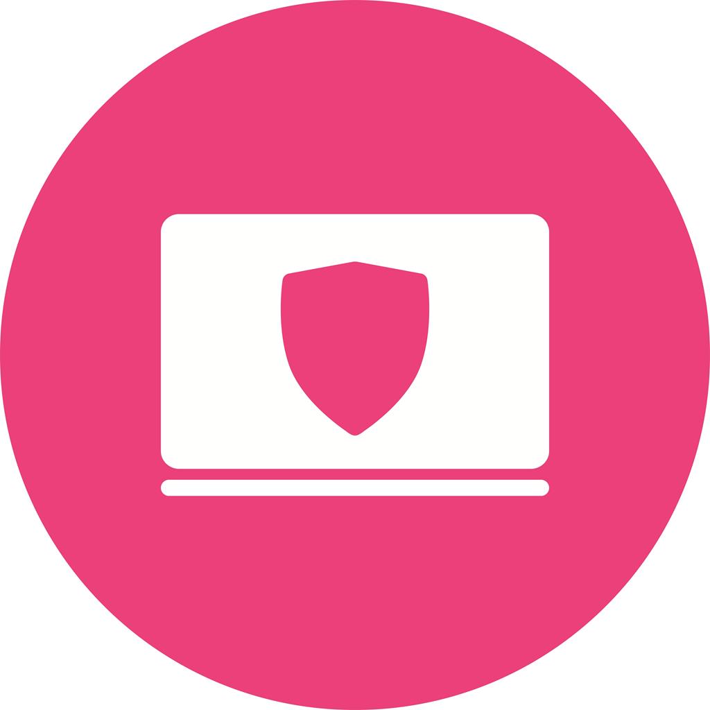 Protected System Flat Round Icon