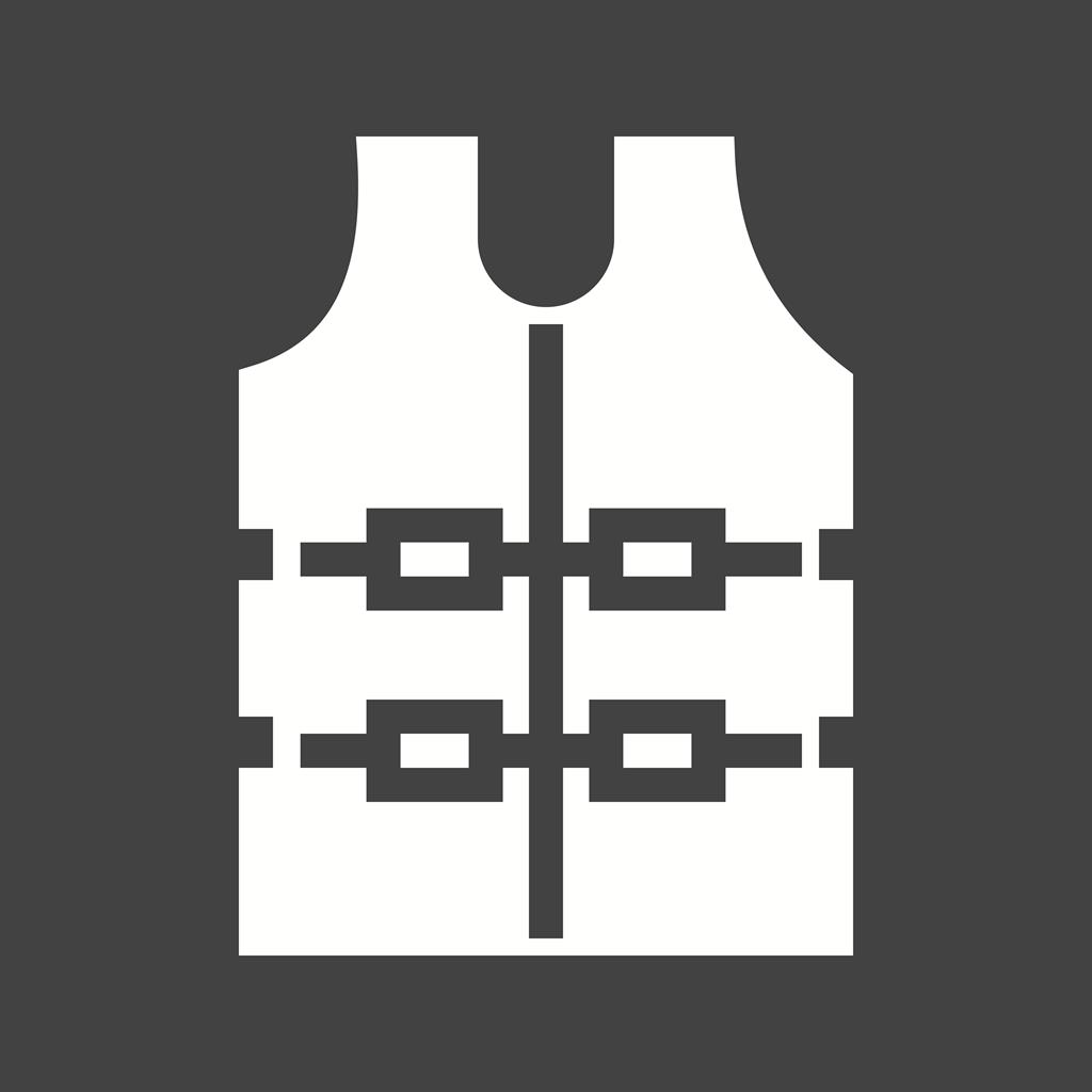 Bullet Proof Vest Glyph Inverted Icon