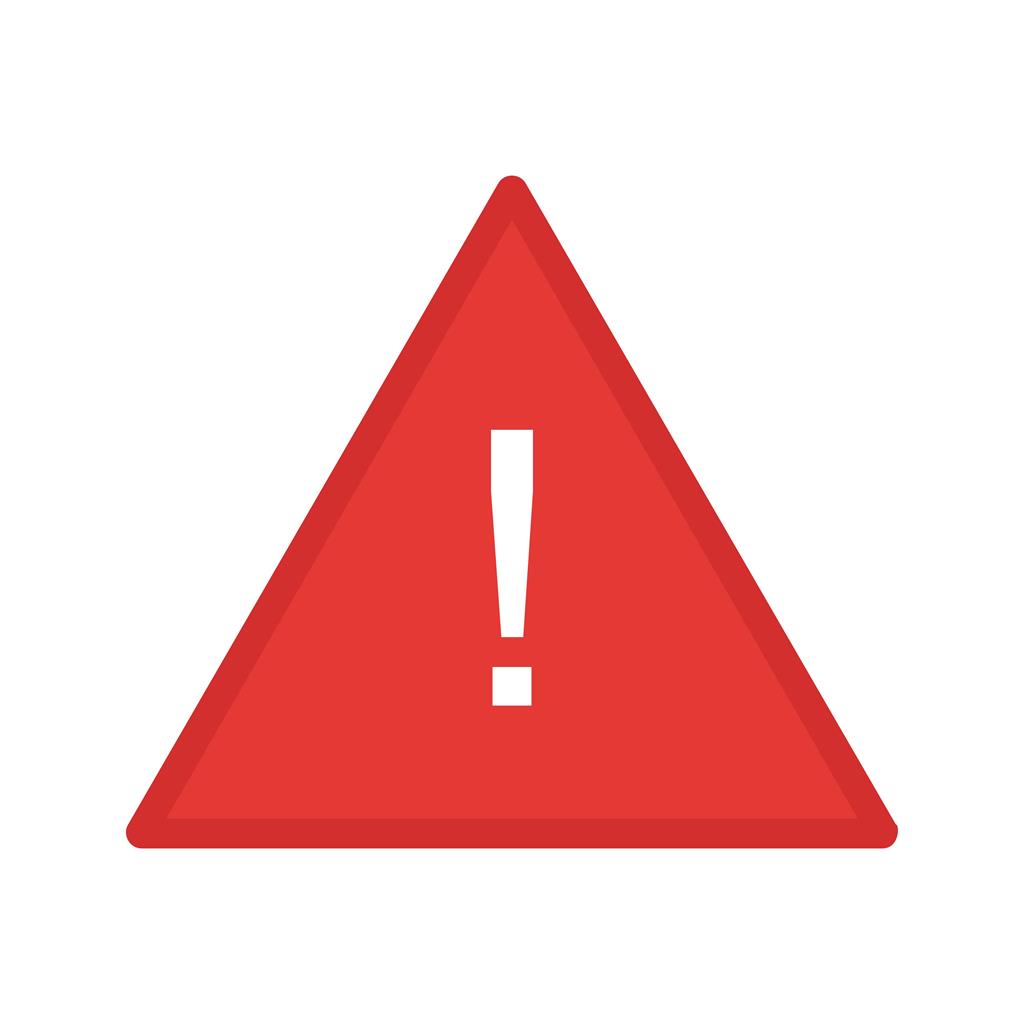 Warning Sign Flat Multicolor Icon