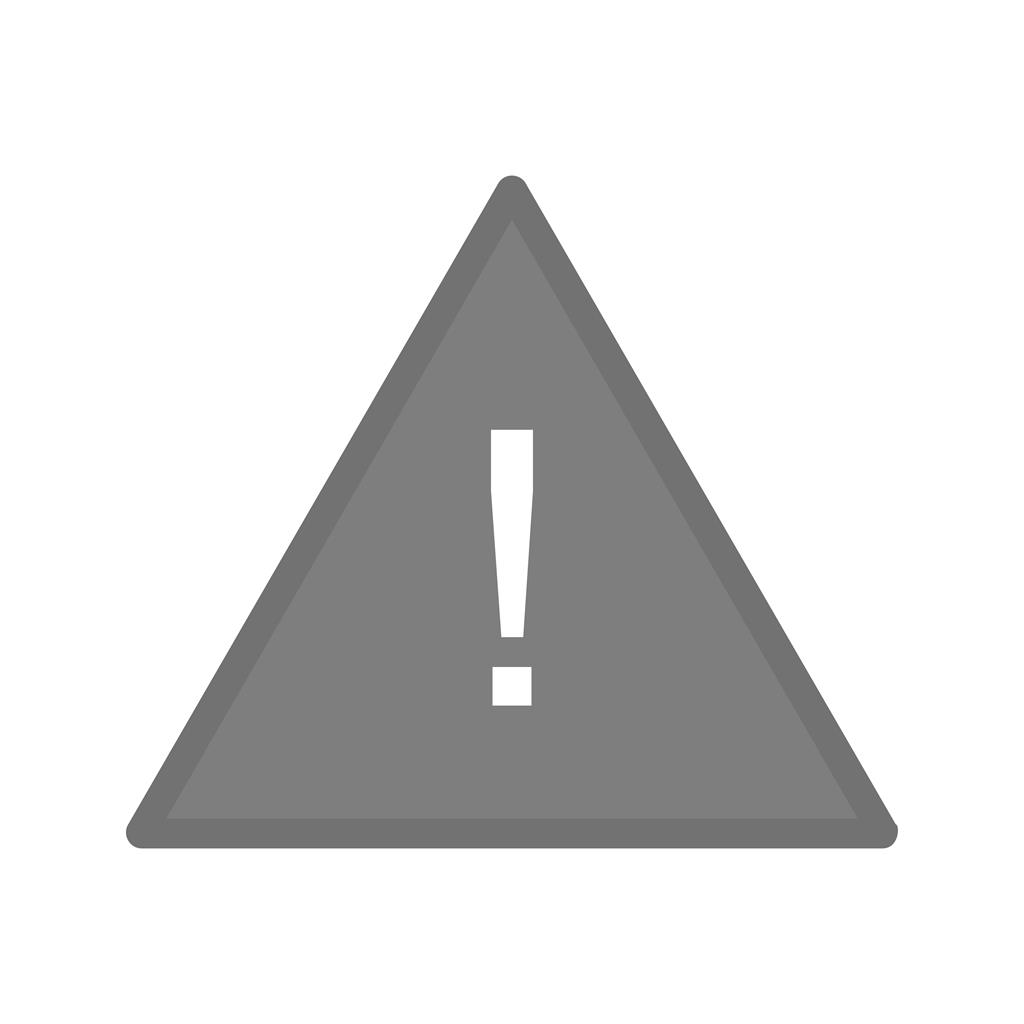 Warning Sign Greyscale Icon