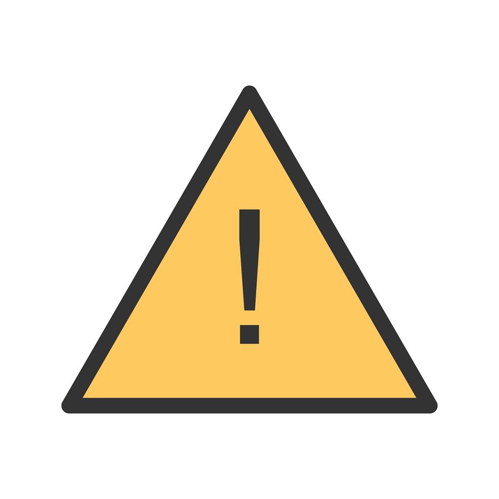 Warning Sign Line Filled Icon