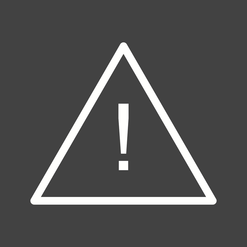 Warning Sign Line Inverted Icon