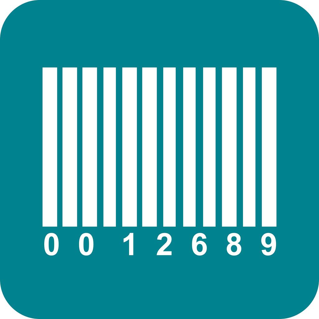 Barcode Flat Round Corner Icon