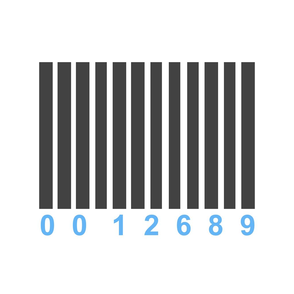 Barcode Blue Black Icon