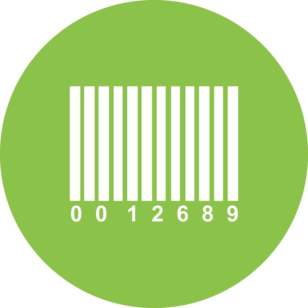 Barcode Flat Round Icon