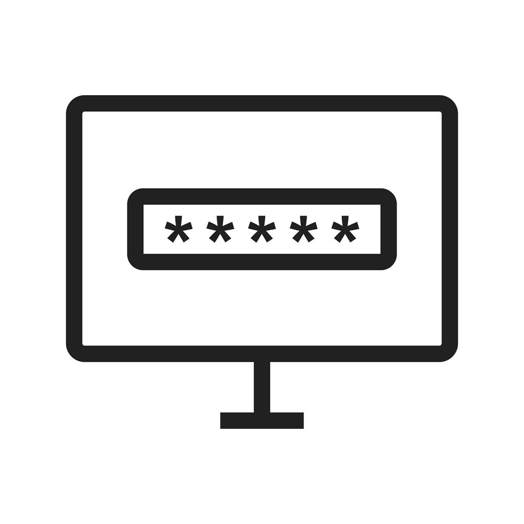 System Password Line Icon