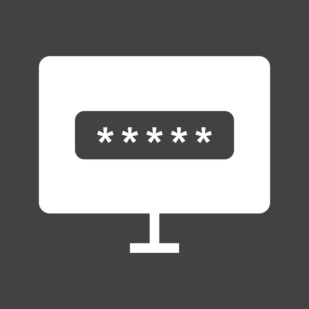 System Password Glyph Inverted Icon