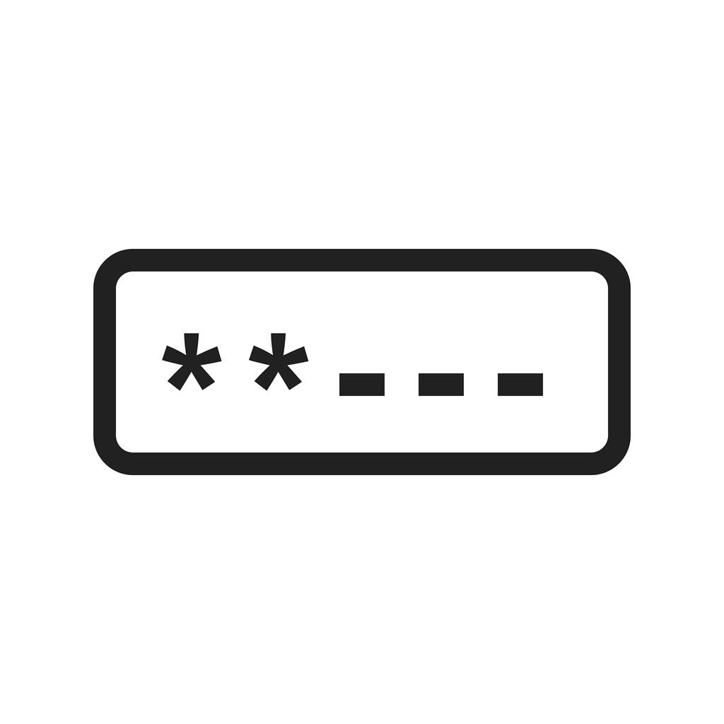 Password field Line Icon