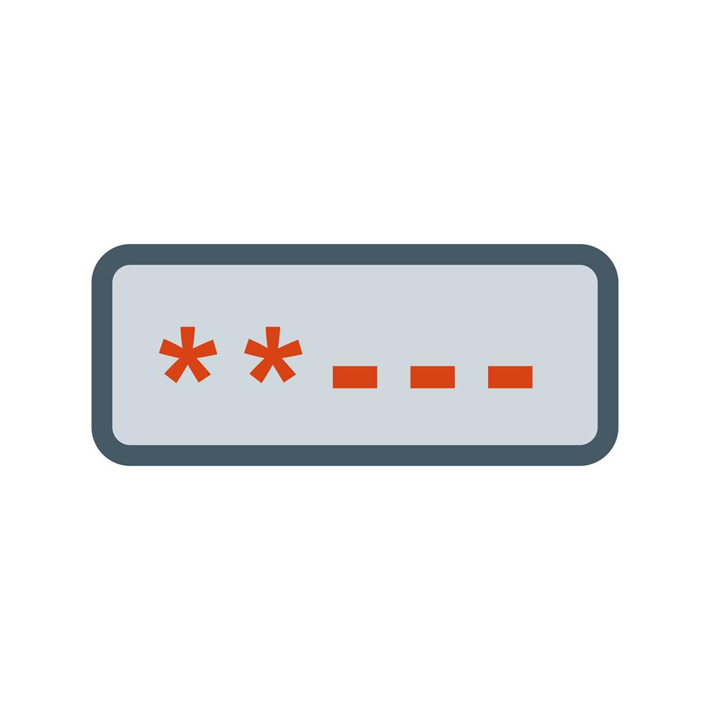 Password field Flat Multicolor Icon