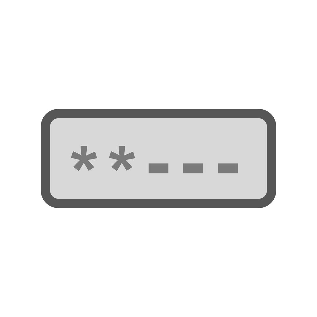 Password field Greyscale Icon