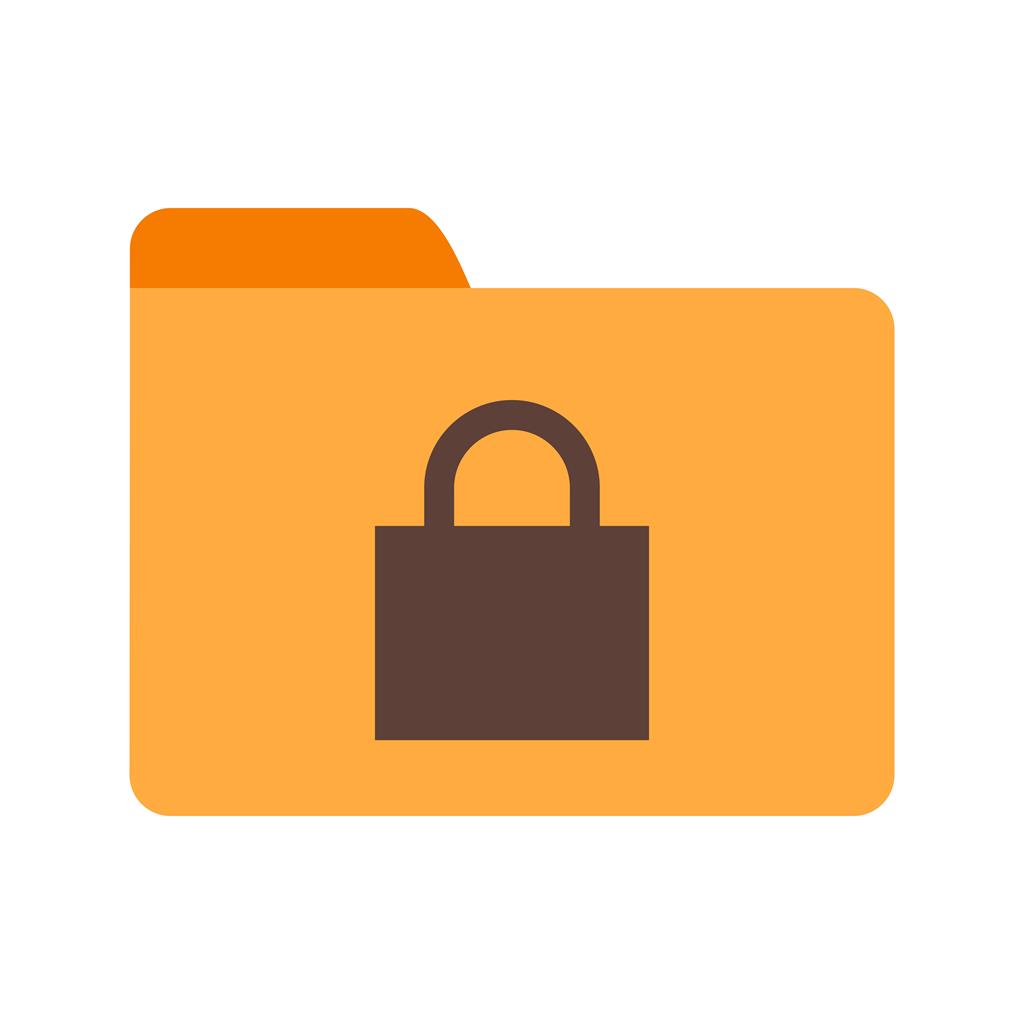 Secure Folder Flat Multicolor Icon