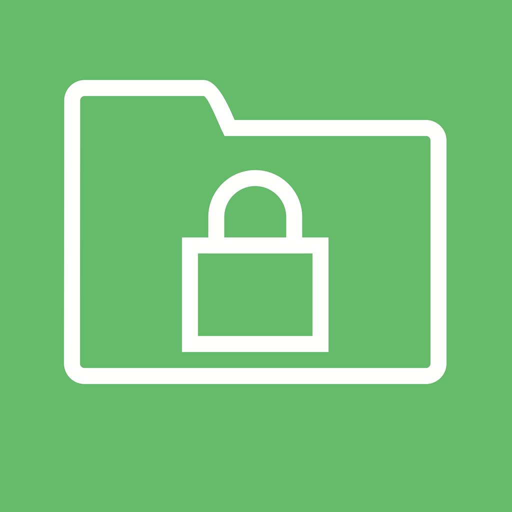 Secure Folder Line Multicolor B/G Icon