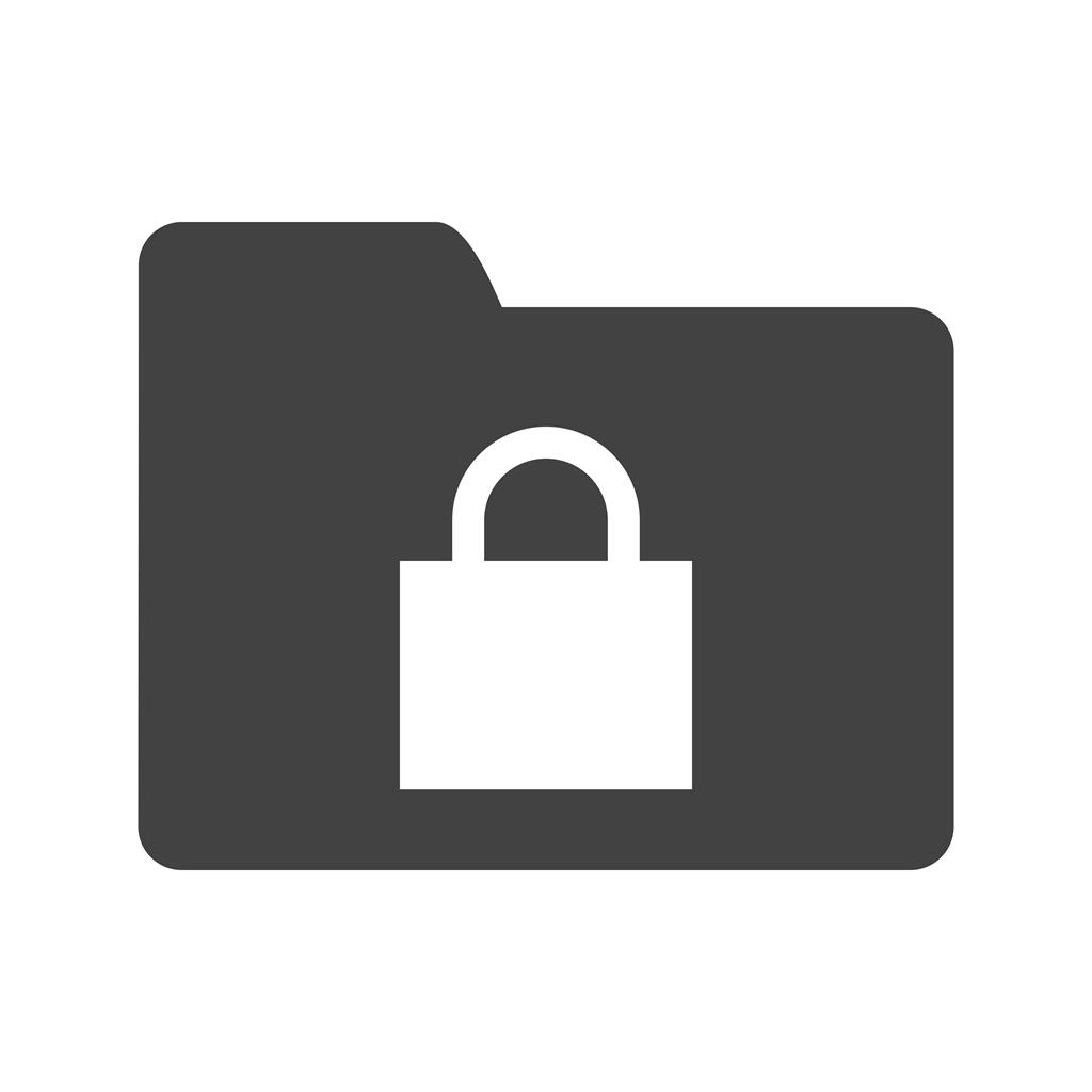 Secure Folder Glyph Icon