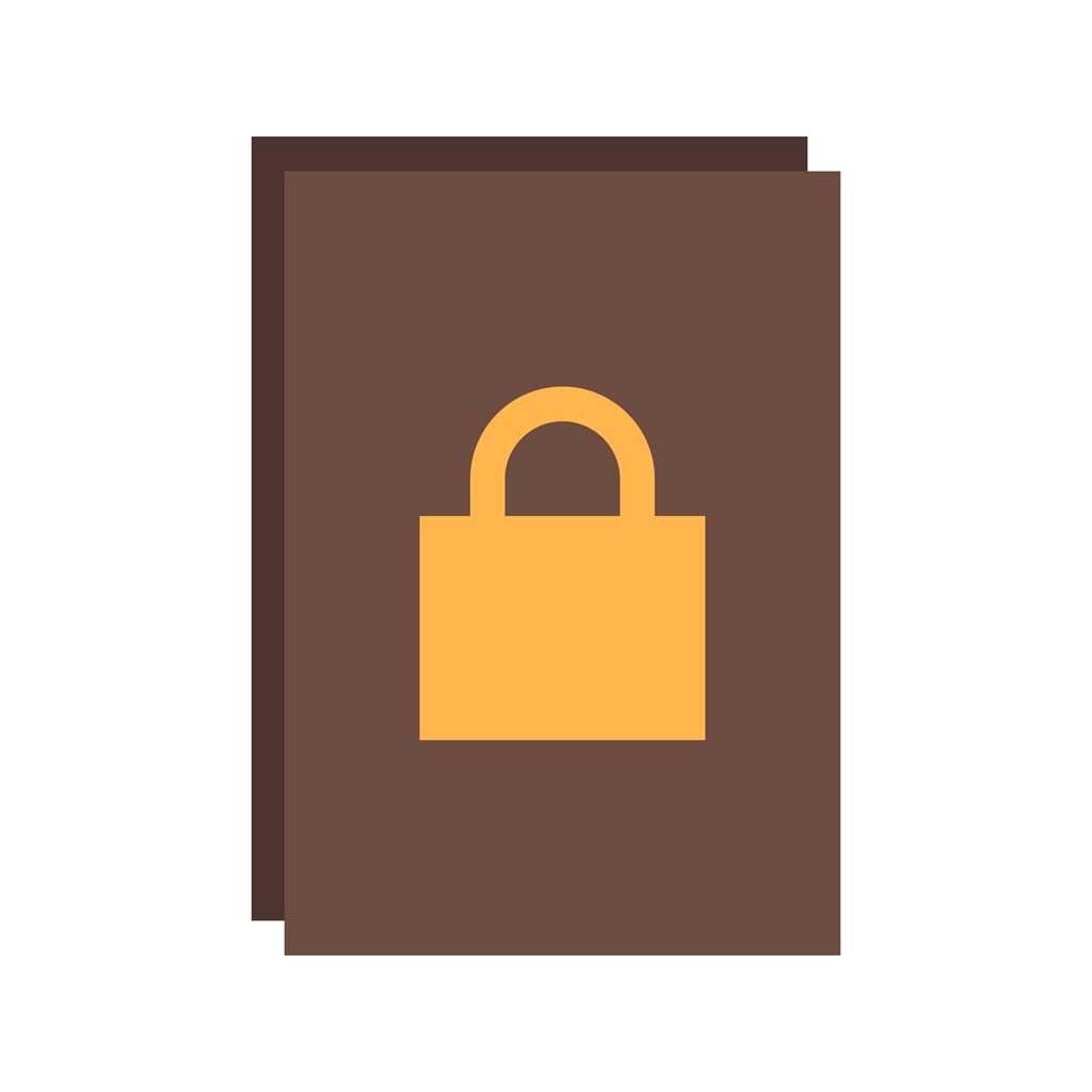 Secure Document Flat Multicolor Icon