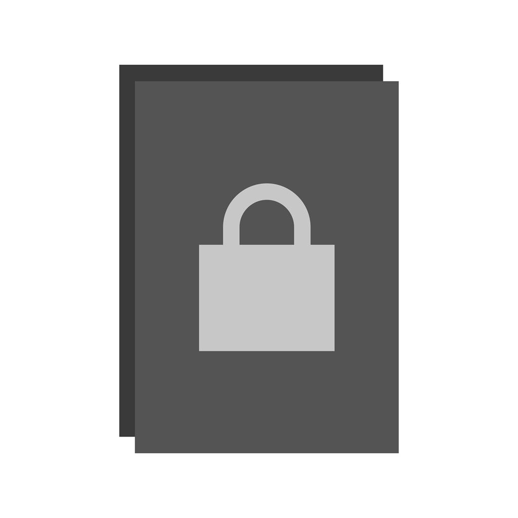 Secure Document Greyscale Icon