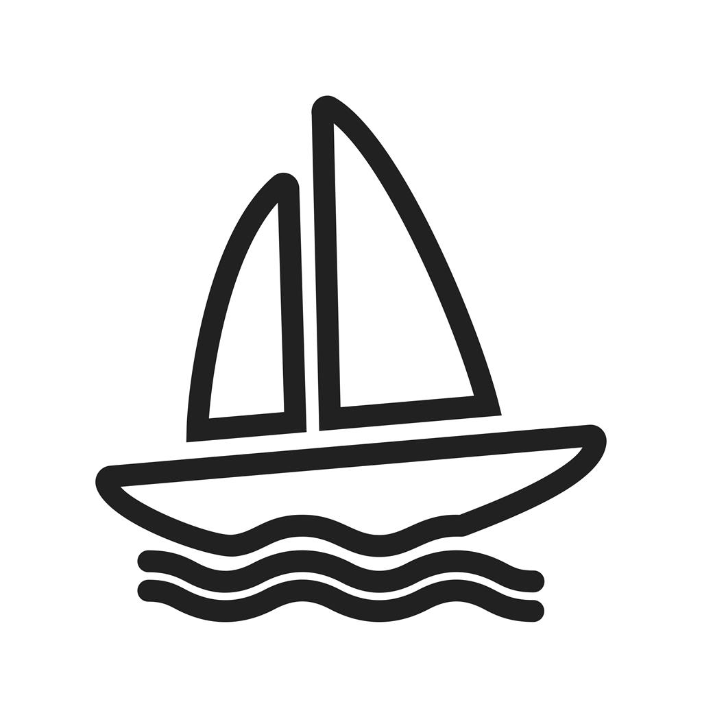 Boating Line Icon - IconBunny