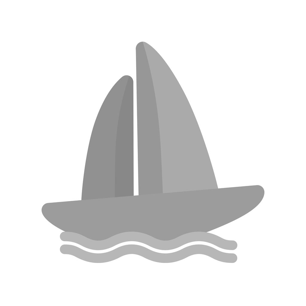 Boating Greyscale Icon - IconBunny