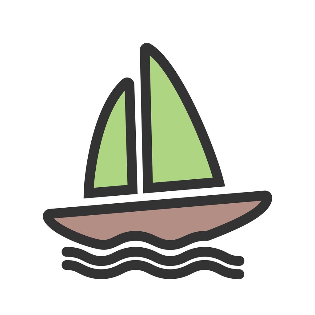 Boating Line Filled Icon - IconBunny