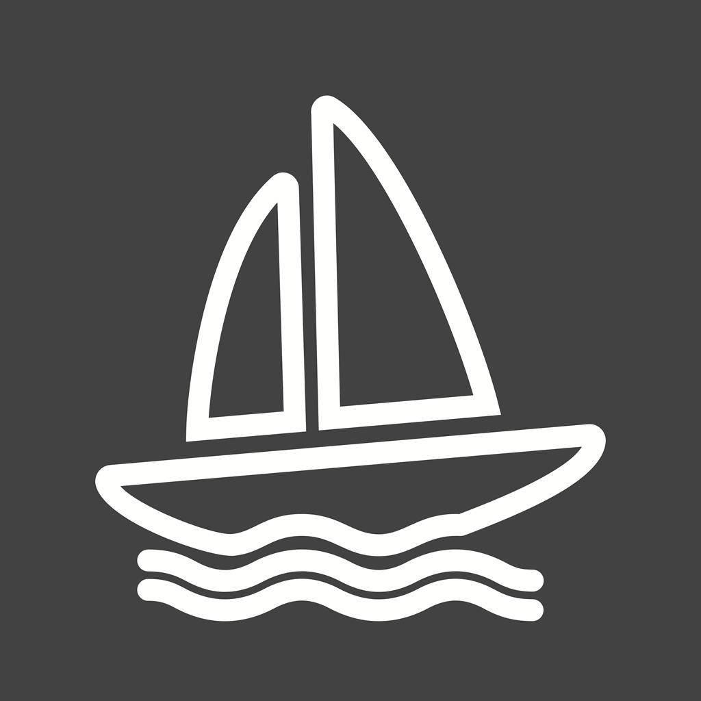 Boating Line Inverted Icon - IconBunny