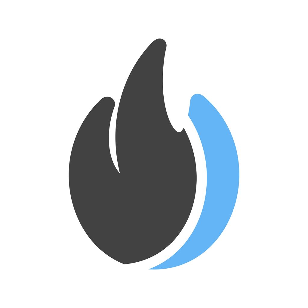 Fire Blue Black Icon