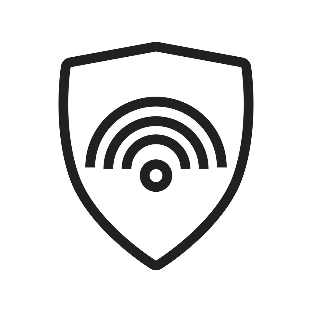 Protected Wifi Line Icon
