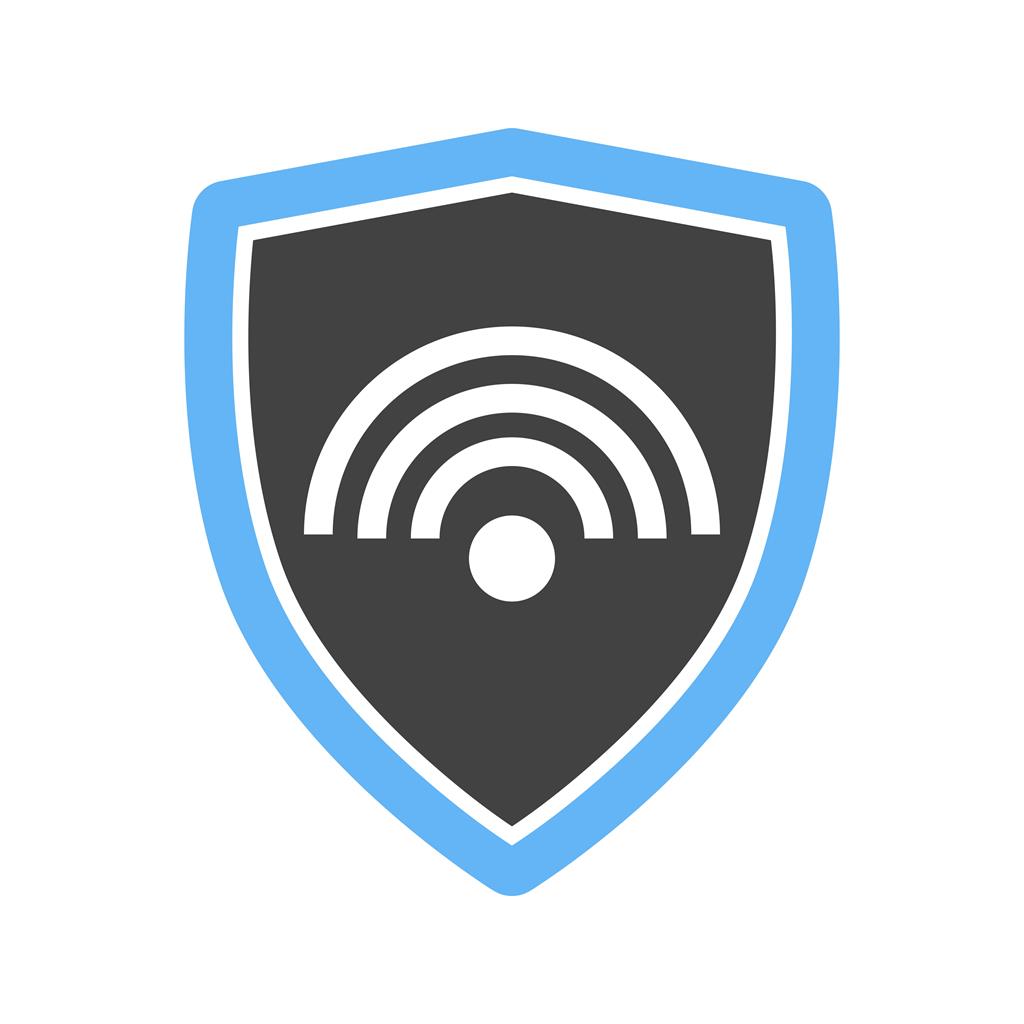 Protected Wifi Blue Black Icon