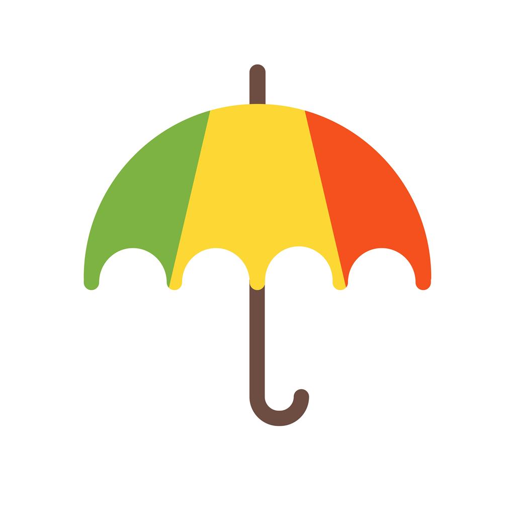 Umbrella Flat Multicolor Icon