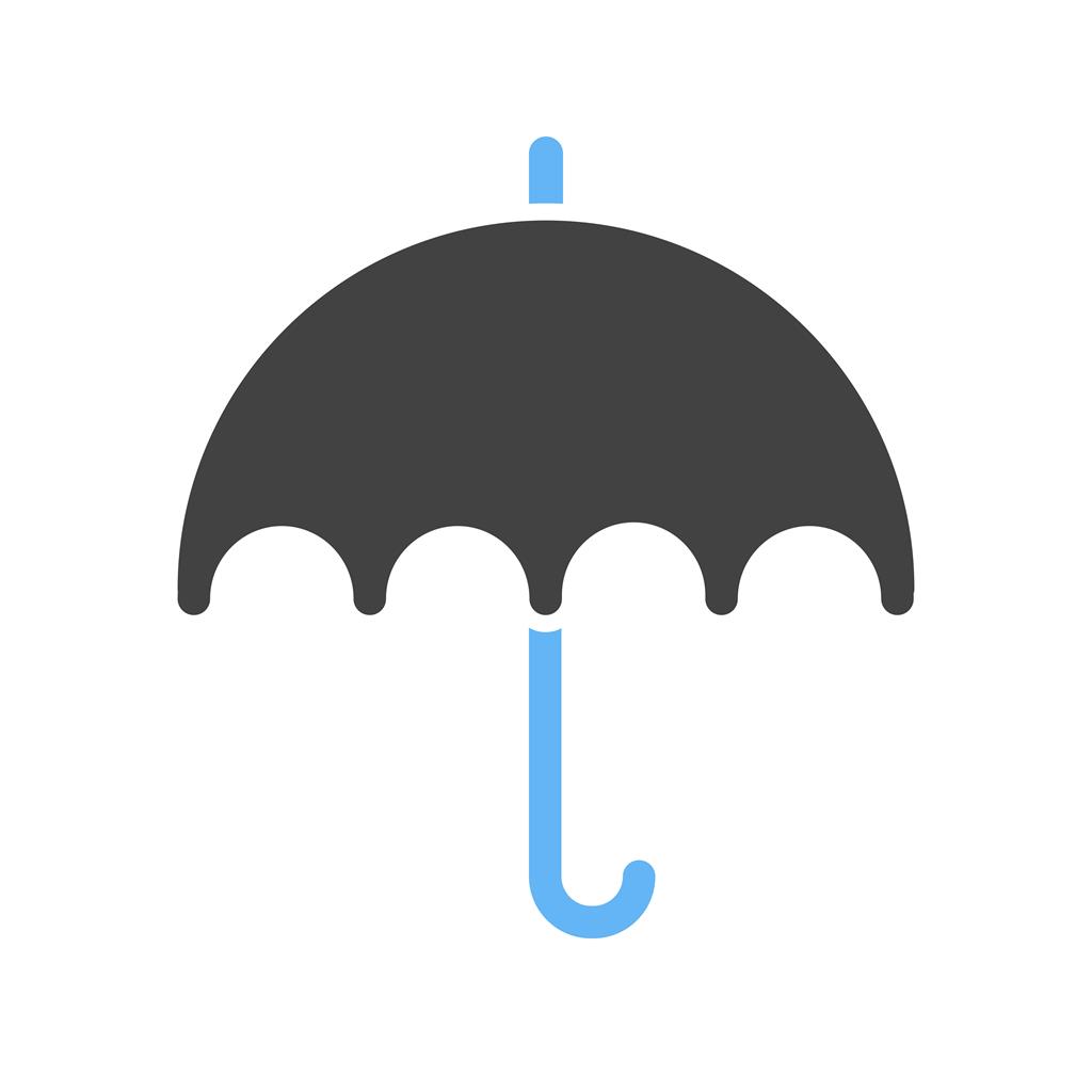 Umbrella Blue Black Icon
