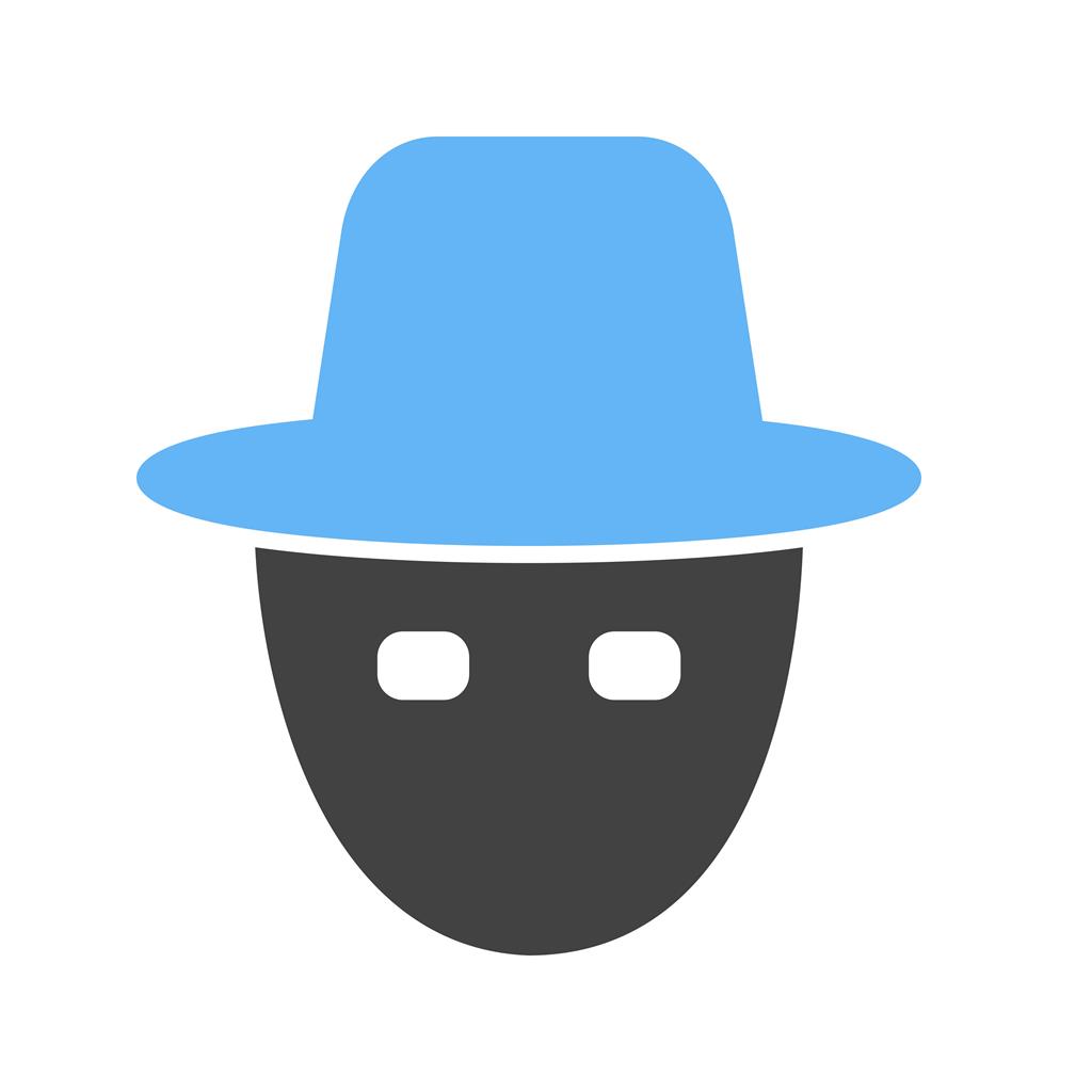 Hacker Mask Blue Black Icon