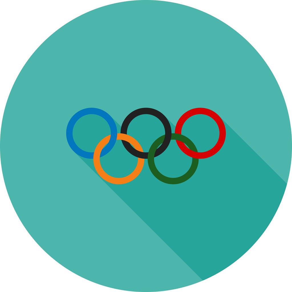 Olympics Flat Shadowed Icon - IconBunny
