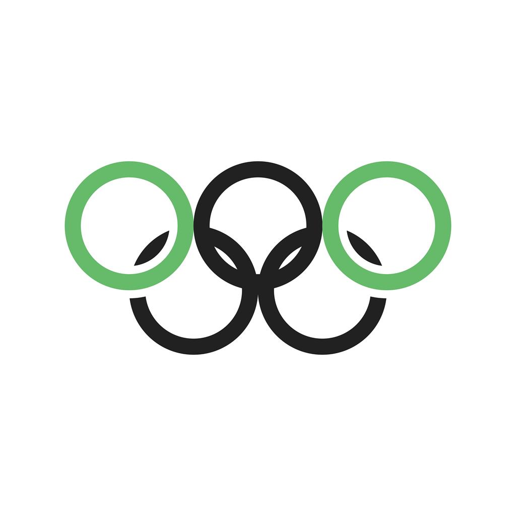 Olympics Line Green Black Icon - IconBunny