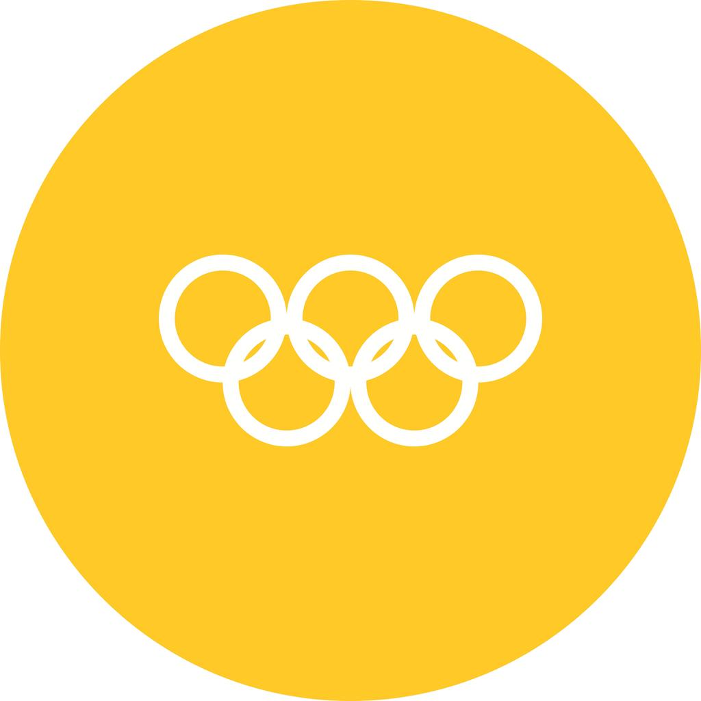 Olympics Flat Round Icon - IconBunny